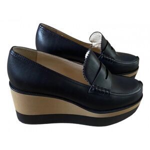 Jil Sander Navy Black and Tan loafers size 39